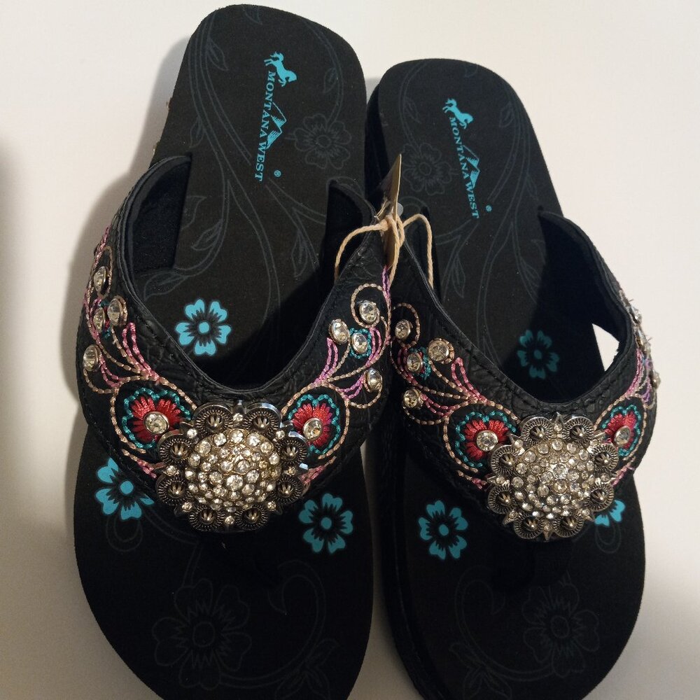 Montana West Mardigra Inspired Sandals wit Rhinestones